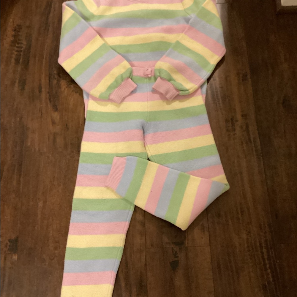 Janie and Jack Pastel Striped Knitwear Set